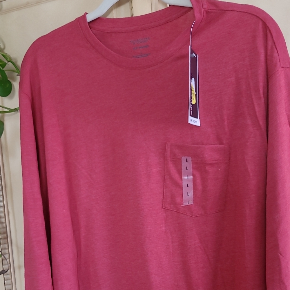 Roundtree & Yorke Maroon Long Sleeve Tee